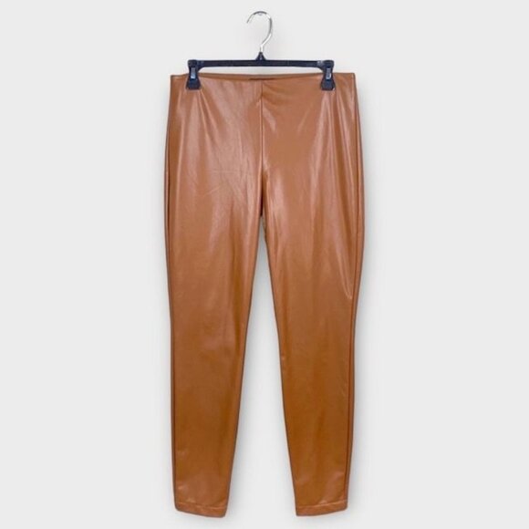 Banana Republic High Rise Vegan Leather Leggings Brown, Size Small - Picture 2 of 4